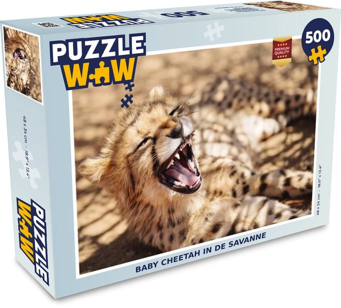 Puzzel Cheetah - Dier - Close up - Legpuzzel - Puzzel 500 stukjes