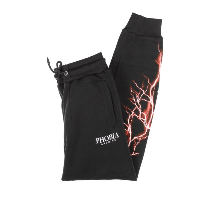 Lichtgewicht heren trainingsbroek rood Lightning broek zwart/rood