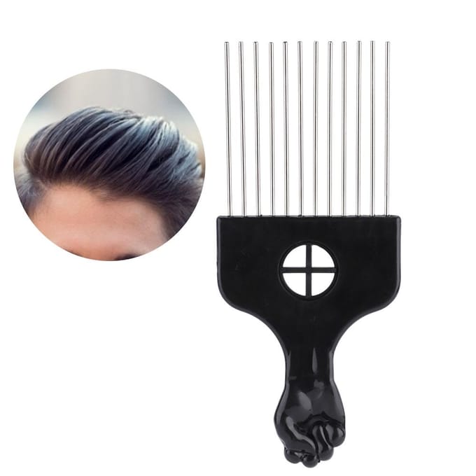 Heren Retro Olie Haar Kapperskam Draagbaar Breed Groot Legering Tand Kapsel Kam white