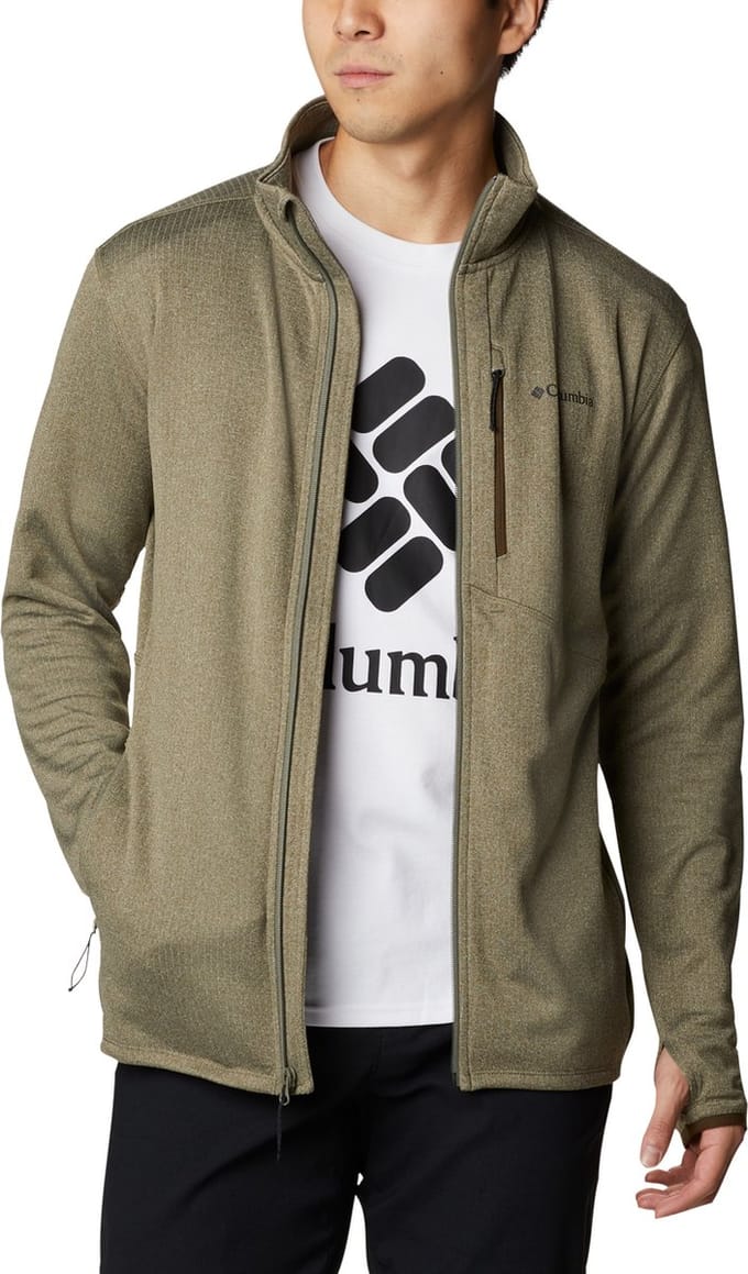 Columbia Park View - Vest Heren Winter - Stone Green Heather - Maat S