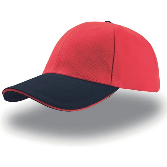 Atlantis Headwear Liberty Sandwich Cap AT610 - Red/Navy/Red - One size