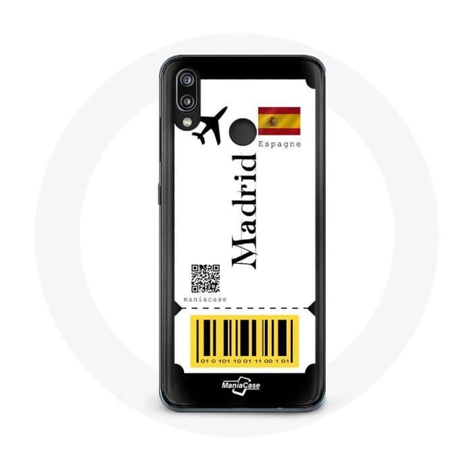 Coque pour Huawei P20 Lite - Billet d'avion - Souple - Noir - Protection - Mixte