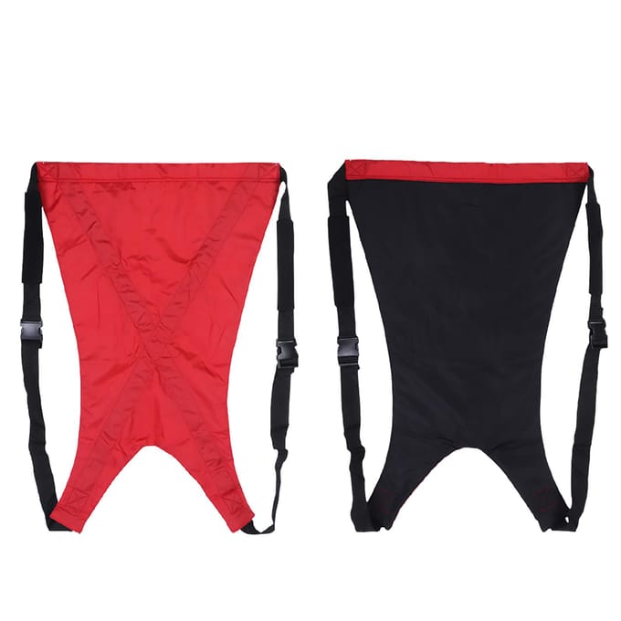 Sangle de Transfert Double Couche Imperméable Sangle Dorsale Adulte pour Déplacement de Patient Âgé red