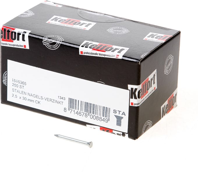 Kelfort Buigzame stalen nagel 30 x 2.5mm