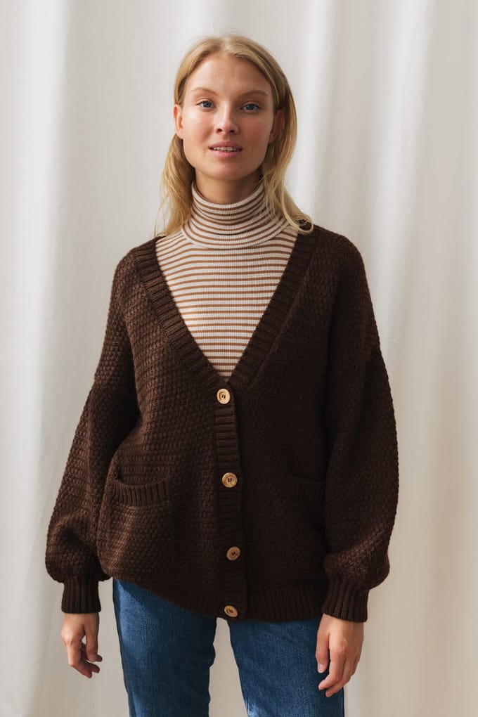 TWOTHIRDS Ballycastle Knit Coffee Taglia: M | Giacche Outlet | Donna | Marrone