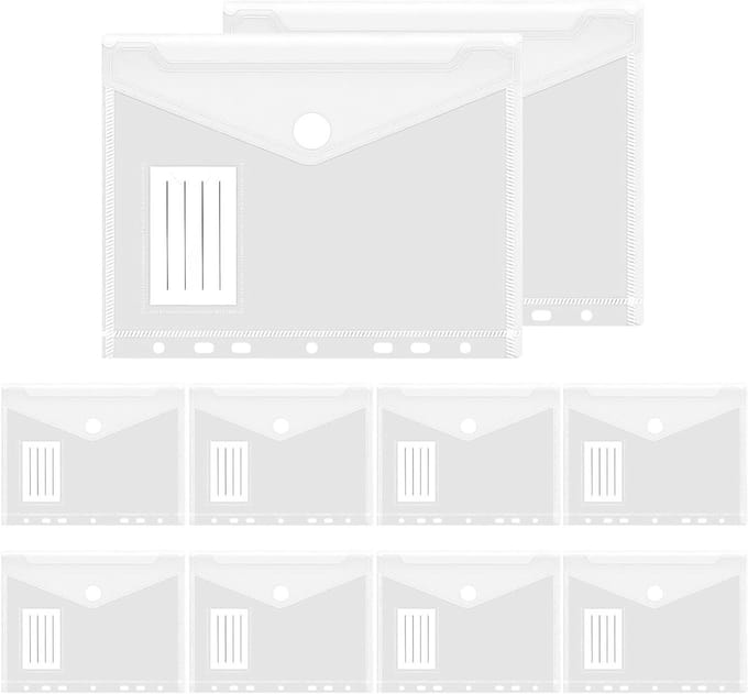 Dailygoods- Documentenmappen 10 stuks - A5 Waterdicht - Transparant