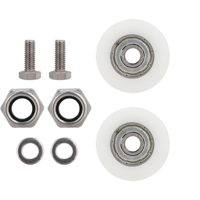 Kit de remplacement de roues de porte de serre Elite de 30 mm de diamètre noir