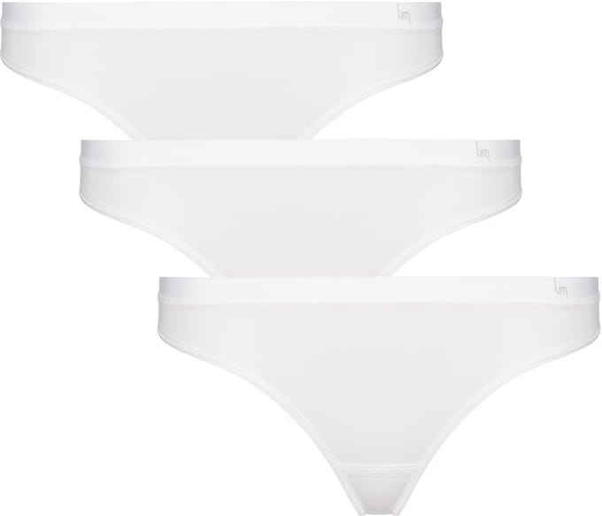 Undiemeister Strings Dames - 3-Pack - Platte Naden - Tencel - Ondergoed - Chalk White (Wit) - Maat M