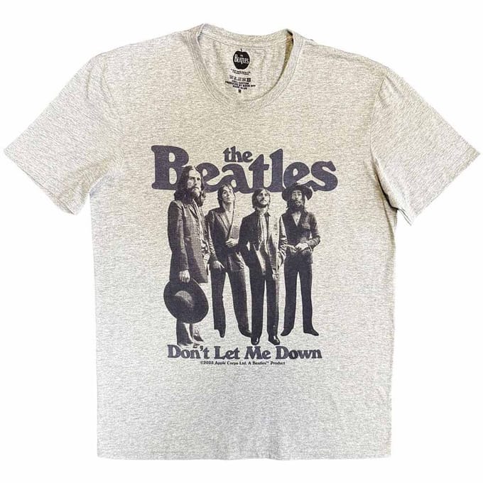 The Beatles - Don't Let Me Down Heren Tshirt - M - Grijs