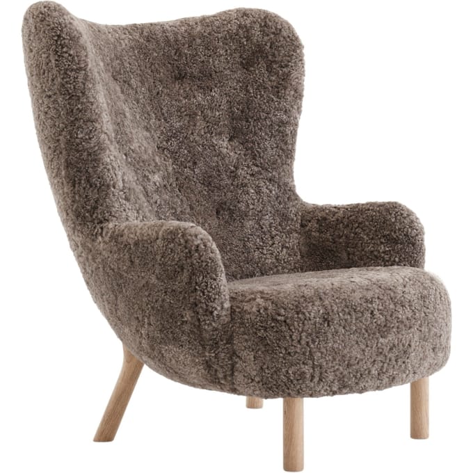 &Tradition Fauteuil Petra VB3 - sheepskin sahara - oiled oak