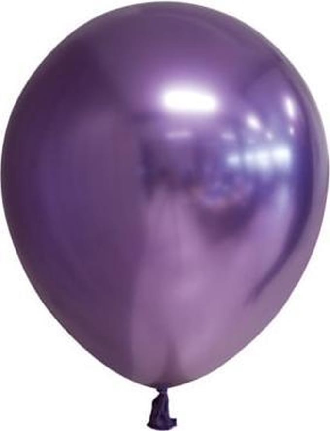 100 chrome 5 inch kleine ballonnen paars.