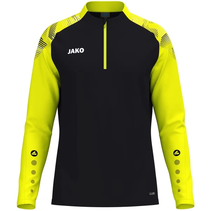 Jako Sonic Ziptop Kinderen - Zwart / Fluogeel | Maat: 140