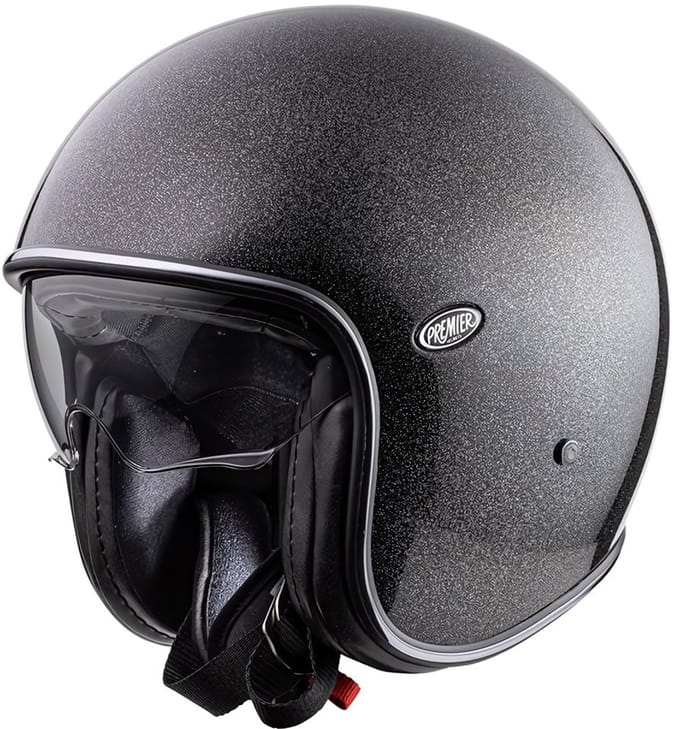 Premier Vintage Evo U 9 Glitter Zilver Jethelm - Helm