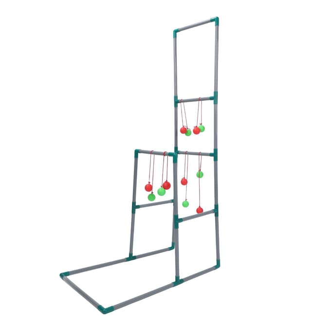 Ladderbalspel met 12 werpballen Dubbellaags Compleet Ladder Toss-spel voor Alle Vaardigheidsniveaus gray