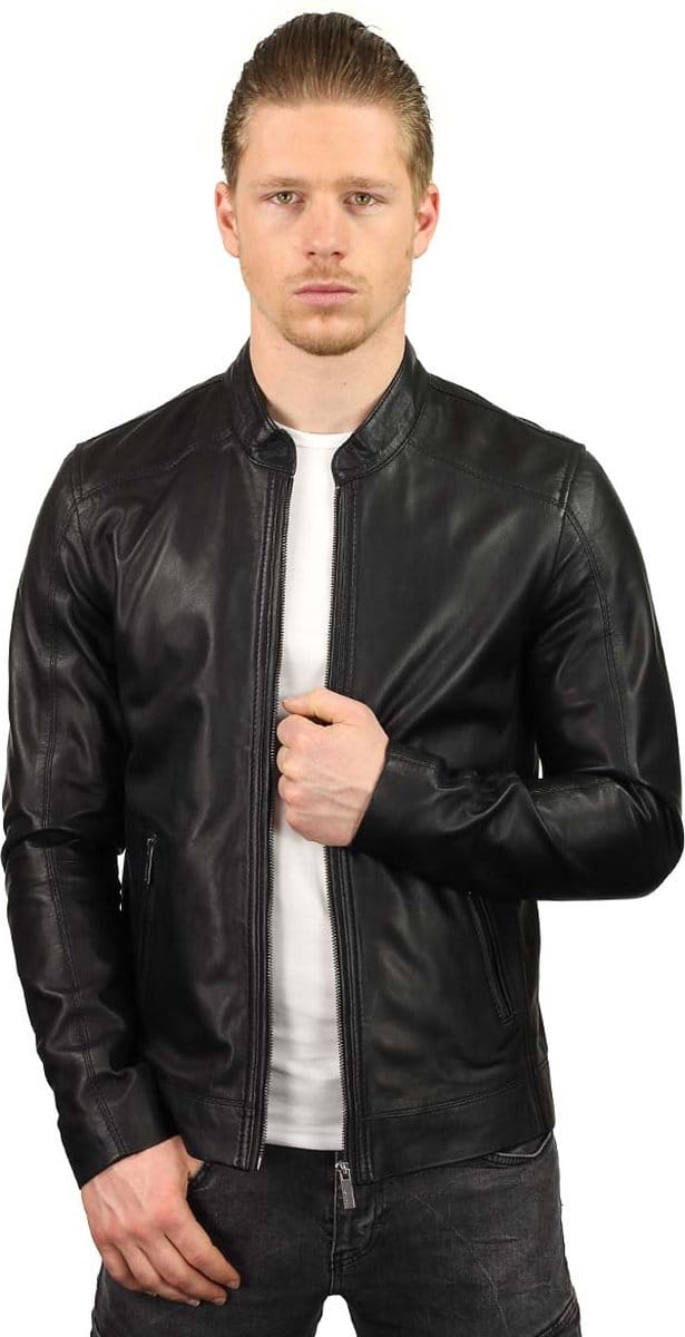 Versano Memphis Leren Heren Jas Heren Jack 3XL - Zwart
