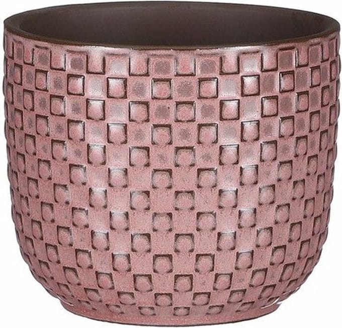 Mica Decorations Plantenpot - roze - keramiek - D11xH9 cm - bloempot