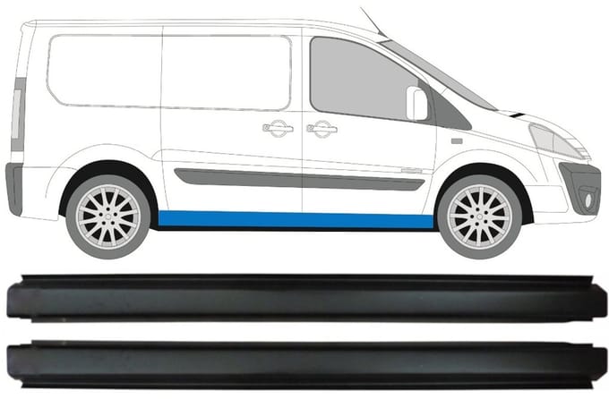 Volledige dorpel voor Citroen Jumpy 2007-2016 / Links + Rechts / Set