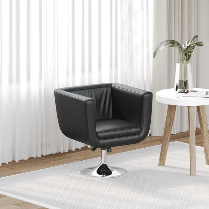 vidaXL - Barstoel - kunstleer - zwart
