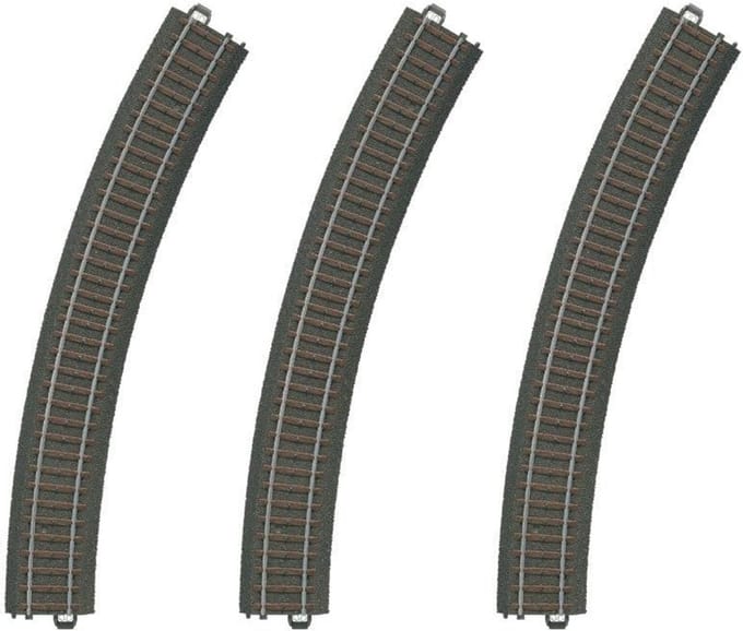 Gebogen Modelspoorelementen R3 30 Graden Set van 3