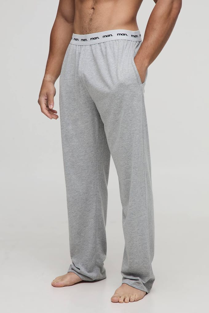 MAN Loungewear Straight Leg Jogger | Grey Marl | Size Medium