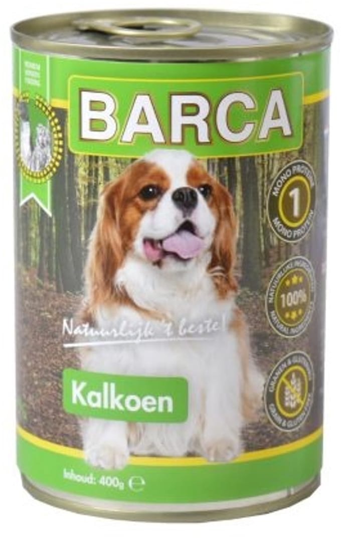 Barca Blik Kalkoen - 1 blik - 400 gram – Hondenvoeding