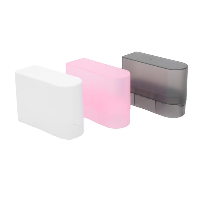 3 stuks Nagelfrees Bit Houder Stofbestendig 12 Gaten Nagelfrees Bits Organizer Semi-Transparant white