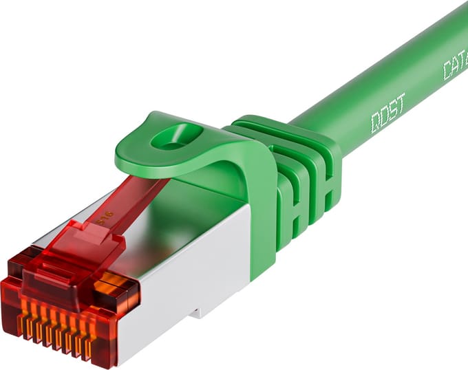 Qost - CAT6 internetkabel - 100% koper / SFTP - 10 Gbps / 250 MHz - RJ45 Connectoren - Patchkabel / Netwerkkabel - 0.25 meter - Groen