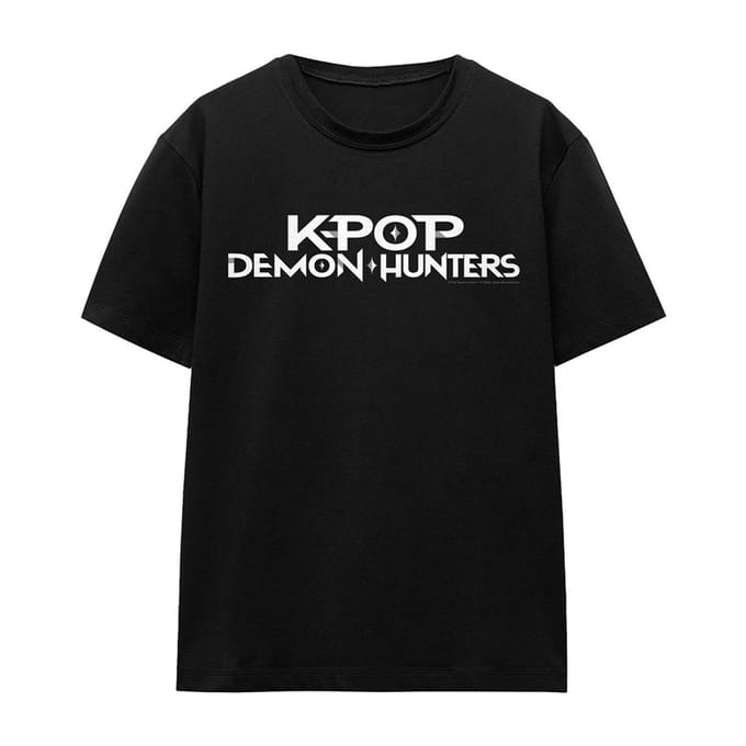 K-Pop Demon Hunters Dames/Dames Logo T-Shirt (Zwart, Wit)