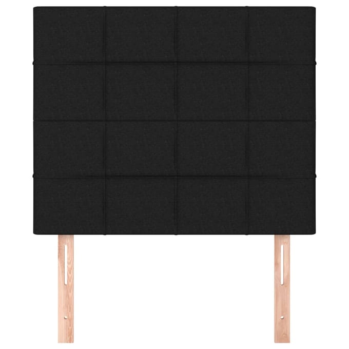vidaXL - Hoofdbord - zwart - 80x5x118/128 - cm - stof
