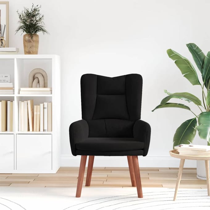 vidaXL - Fauteuil - Zwart - 63 - x - 67 - x - 94 - cm - Fluweel