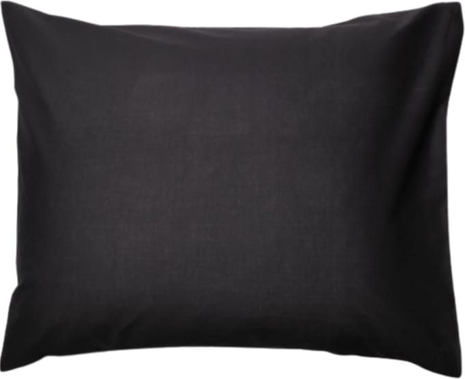 Day Dream slopen - strijkvrij - katoen - set van 2 - 60 x 70 - Zwart