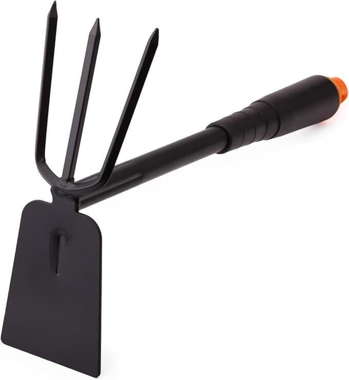 Driepuntige tuinhak met stalen kop - 7 cm breed