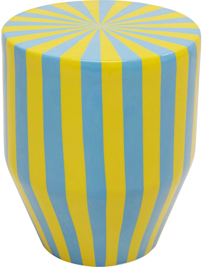 Bijzettafel Candy Ø30cm blauw en geel Kare Design