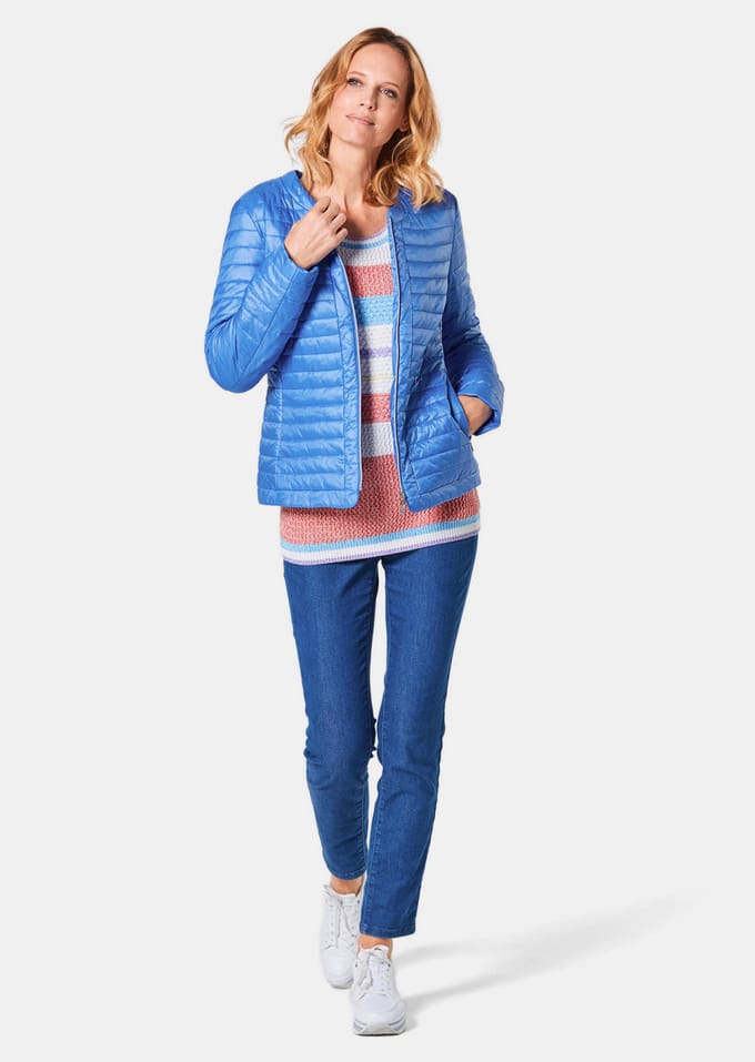 Gewatteerd jack - koningsblauw - Gr. 48 van Goldner Fashion