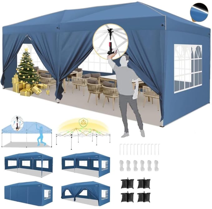 Easy up Partyten - Paviljoen -Blauw