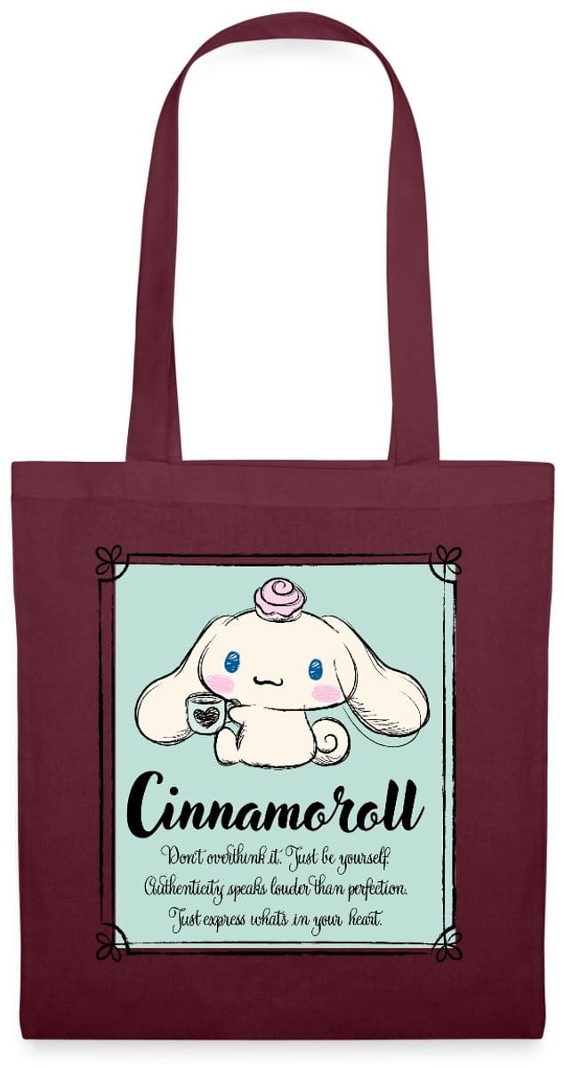 Cinnamoroll Don't Overthink It. Just Be Yourself Tas Van Stof Schoudertas