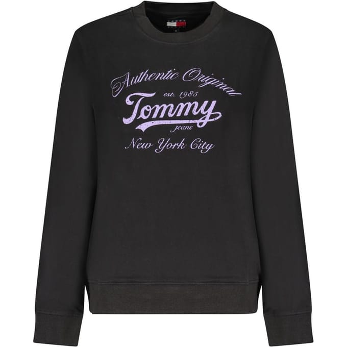 Tommy Hilfiger Zwarte Katoenen Dames Sweater