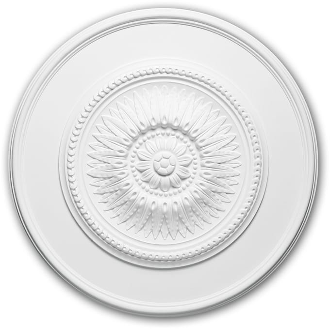 Plafond Rozet 156023 Profhome Sierelement plafond centrum neo-classicisme stijl wit Ø 59 cm