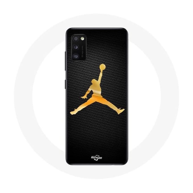 Coque - Michael Jordan - Galaxy A41 - Souple - Jaune - Logo jaune