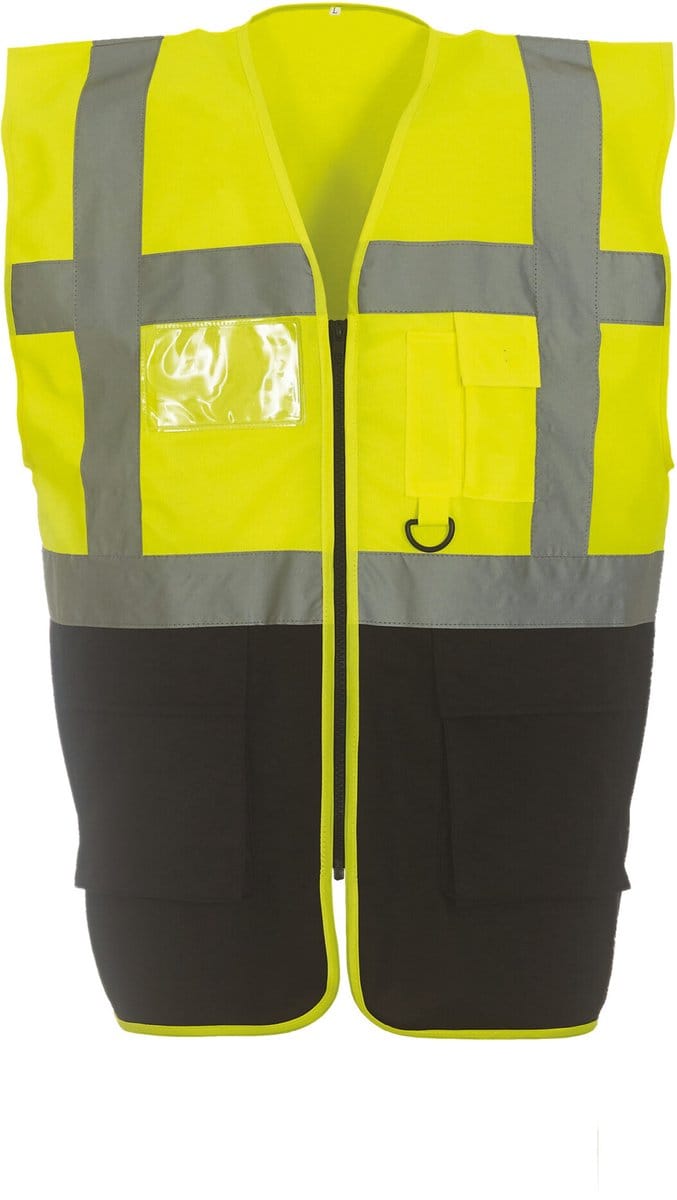 Yoko Signalisatie multifunctioneel executive vest YHVW801 - Hi Vis Yellow / Black - M