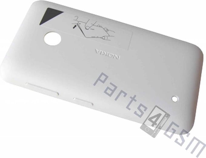 Geschikt voor Nokia Lumia 530- Achterbehuizing Wit, 02507L2