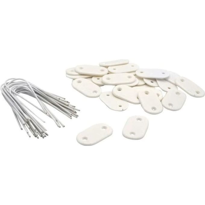 Bevestigingsset + 4m draad 26 stuks/set wit