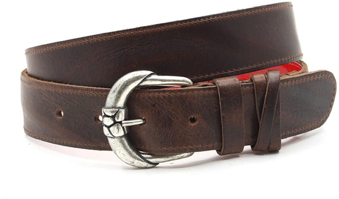 Dames riem bruin 4 cm - leer - jeans riem - Leer - Jeans riem - Stoer - Maat 105
