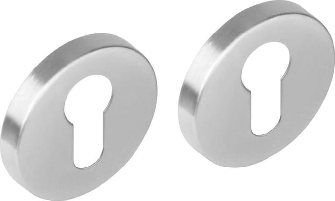 Intersteel Rozet set rond met profielcilindergat rvs geborsteld