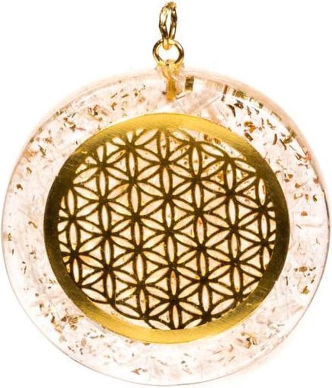 Yogi & Yogini naturals Orgon hanger bloem des levens seleniet (4 cm)