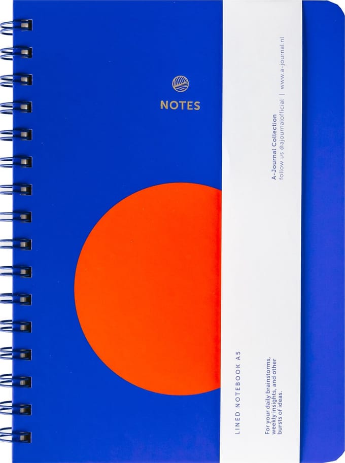 A-Journal - Spiraal notitieboek - A5 - blauw