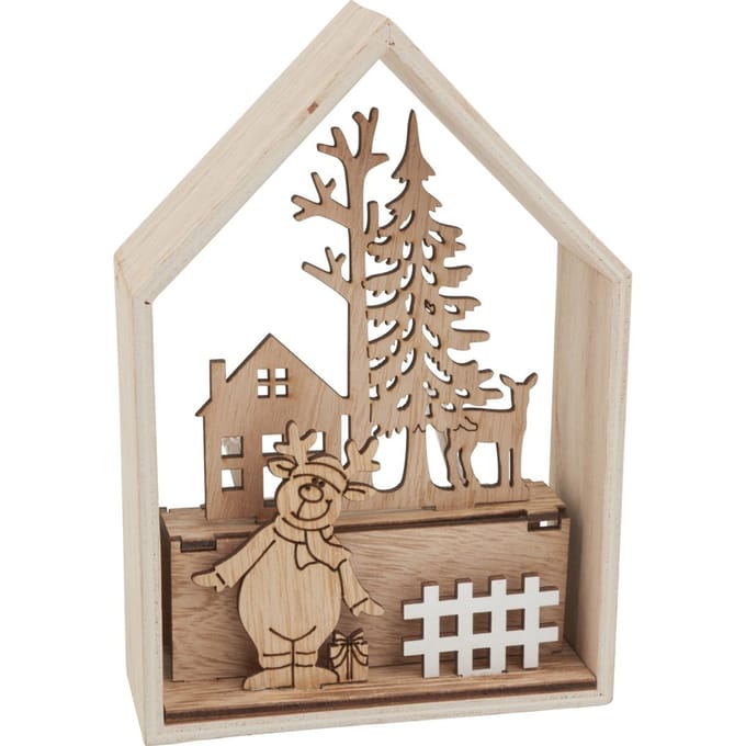 VBS houten bouwpakket "Winterhuis", 9 st.