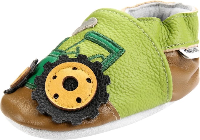 Leren babyslofjes van Baby-slofje, Tractor 24-25