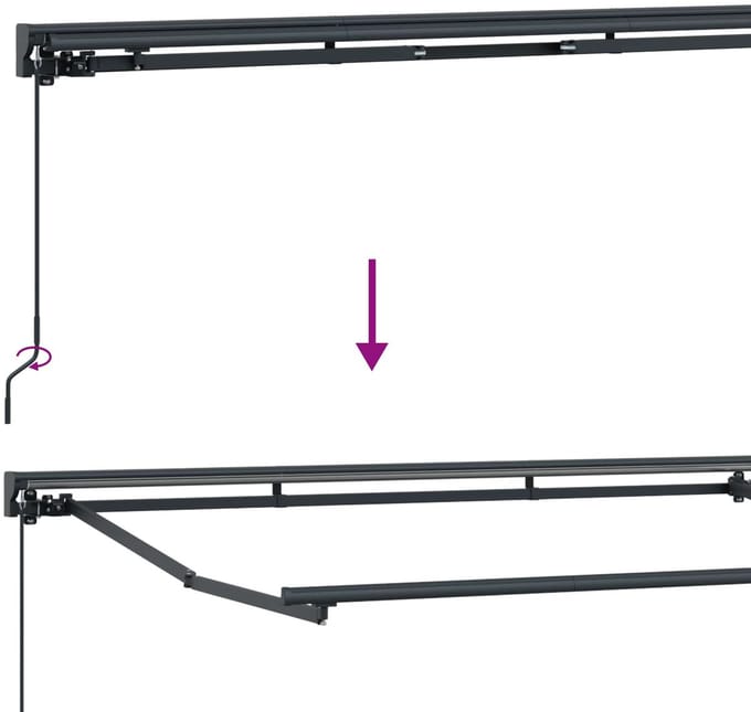 vidaXL - Uitschuifbare - luifel - Zand - 4,5 - × - 3 - m - Polyester - en - Aluminium