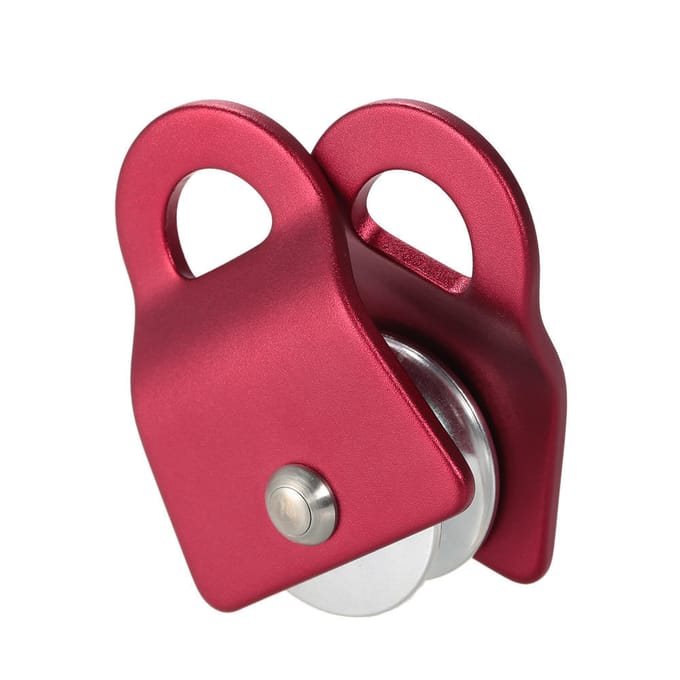 Lixada 20kN Lager Mobiele Micro Katrol Max Touw 1/2in voor Optuigen Boomchirurg Klimmen brown